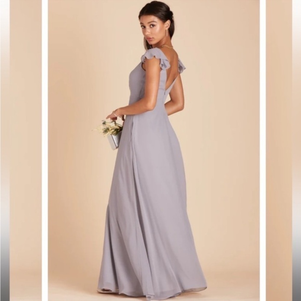 NWT Birdy Grey Kae Chiffon Dress in Silver - Picture 4 of 11